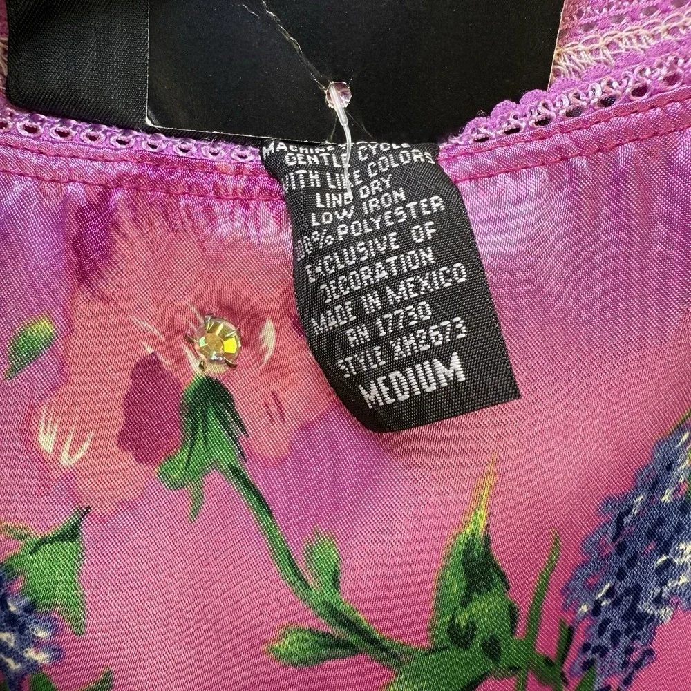 Vintage Xhilaration Y2K Satin Floral Coquette Feminine Fairy Skirt‎ Deadstock M